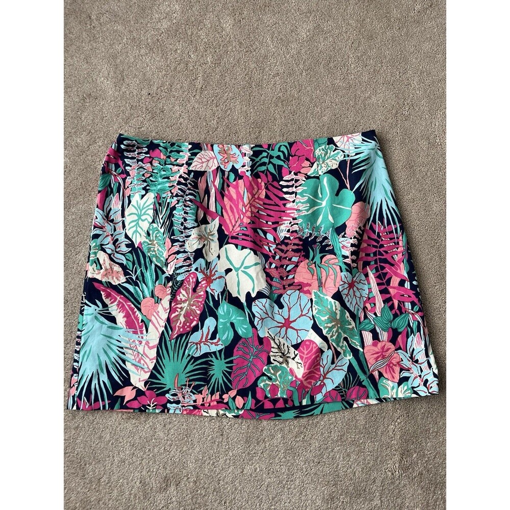 Talbots Skirt Womens 22W Floral Mini Pencil Preppy Workwear Bright Colorful